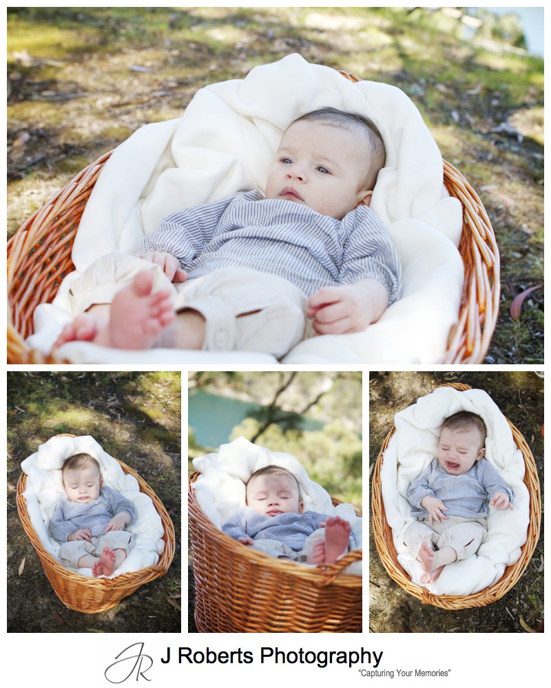 BABY girl in a basket - sydney baby portrait photography
